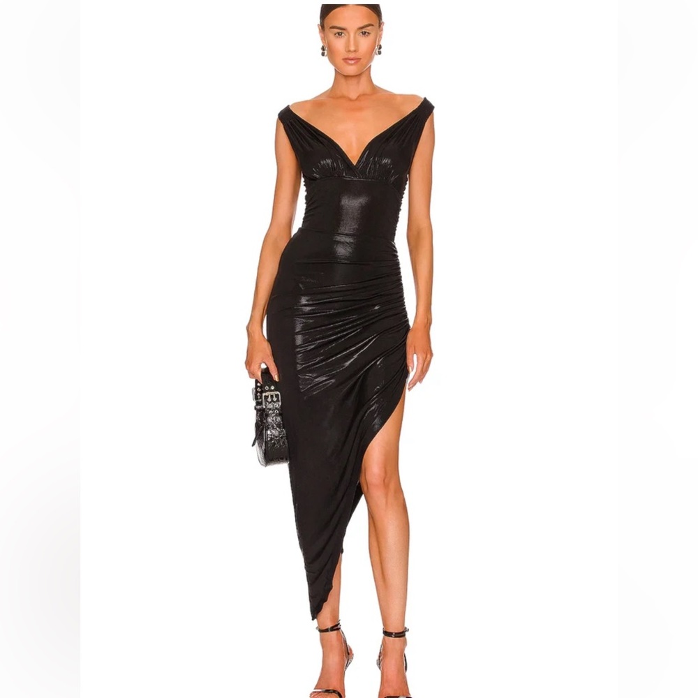 NORMA KAMALI Tara Side Drape Gown size small. Never worn.